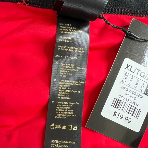 NEW Sommer Ray Color Block Bikini Bottom Red Size XS or XL - Picture 4 of 9